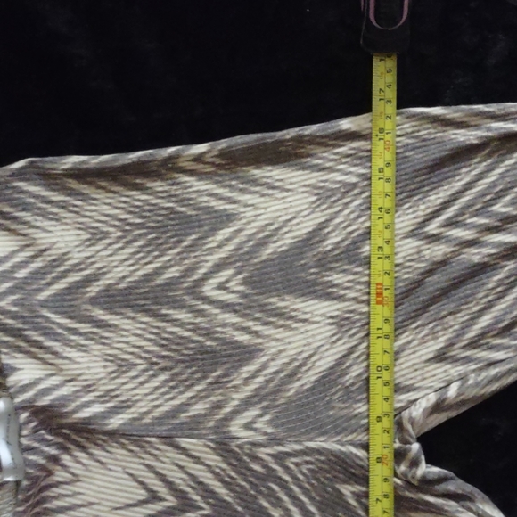 Women's Ces Femme Boho High-waist Chevron Print Bell Bottom Flared Pants - Picture 10 of 15